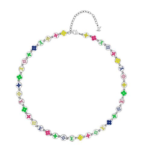 louis vuitton multicolor charm necklace|louis vuitton monogram necklace.